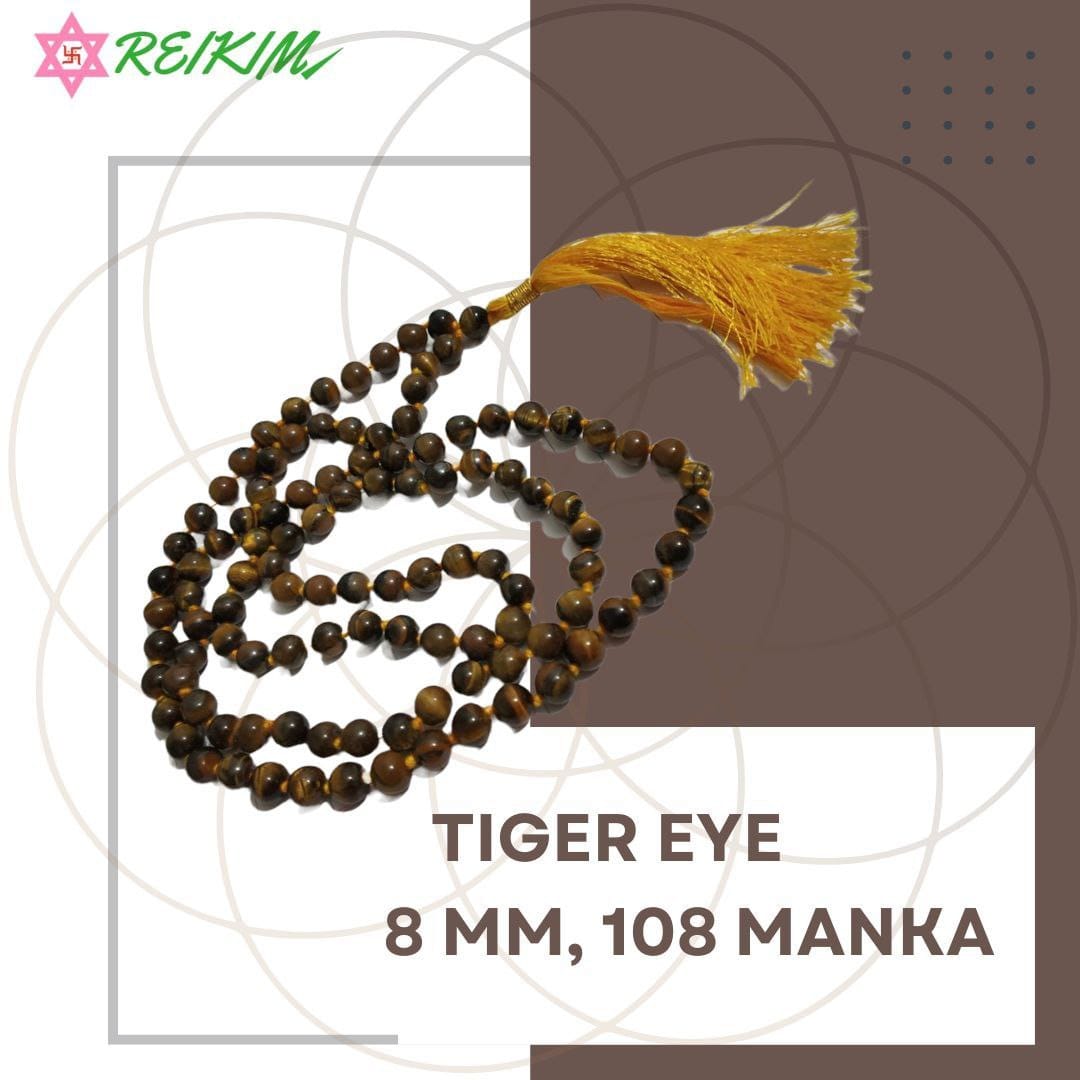 Tiger eye 8 mm 108 manka mala